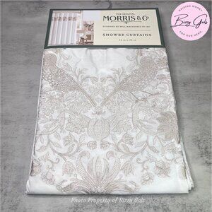 Morris & Co Embroidered Shower Curtain Strawberry Thief - NEW